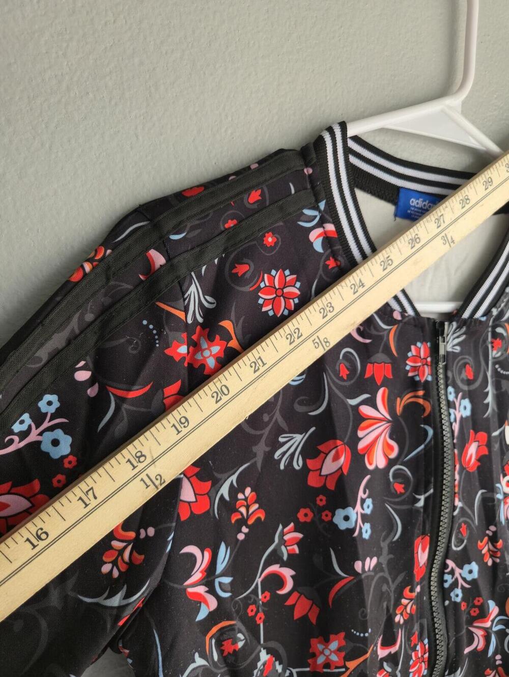 Adidas Floral Print Bomber Jacket Womens Size Medium - Picture 5 of 5